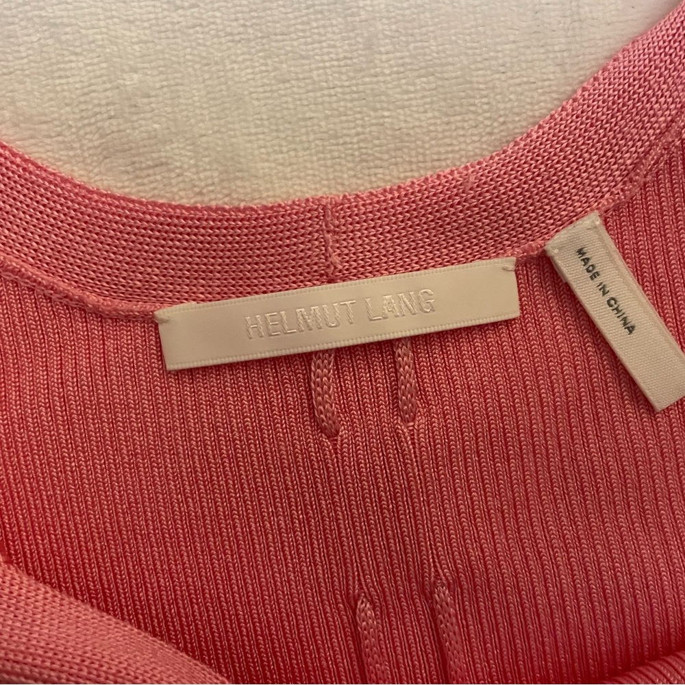 Helmut Lang Knit Midi Pink Sleeveless Dress - Picture 6 of 6